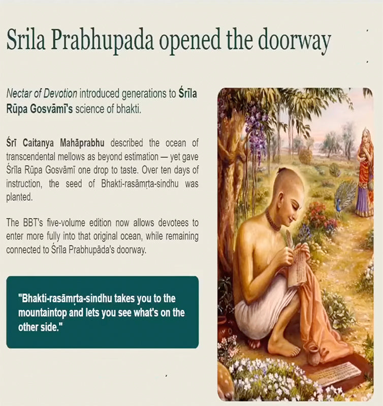 Śrī Bhakti-rasāmṛta-sindhu — Complete 5-Volume Set