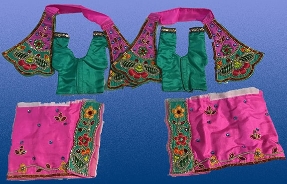 Blossom Custom Gour Nitai Outfit Set - Deity Dress