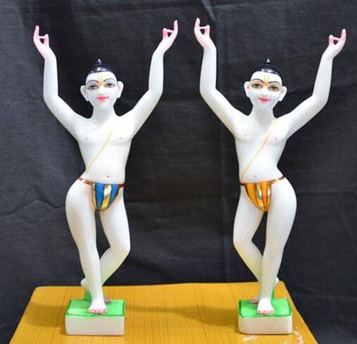 Gaura-Nitai Marble Deities - Touchstone Media
