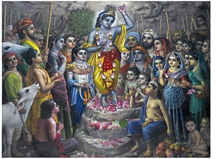 Govardhana lila Poster and Canvas Prints - Touchstone Media