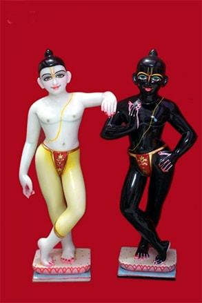 Krishna Balaram Marble Deities - Touchstone Media