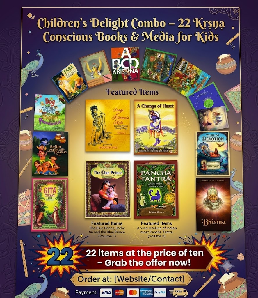 Children’s Delight Combo – 22 Kṛṣṇa Conscious Books & Media for Kids