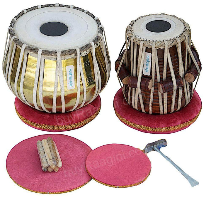 Classic Golden Brass Tabla Set from North India - Touchstone Media