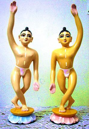 Nitai Gaura Raya Amazing Wooden Deity Set