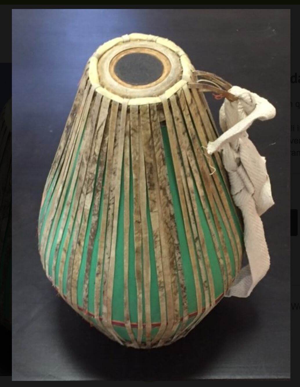 Mridangam Indiano 18'' Artigianale In Legno Jackfruit Con Borsa Imbottita – Nuovo - Foto 3