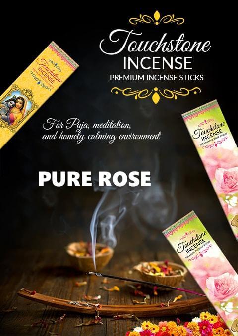 Pure Rose, Natural Hand-rolled Premium Incense - Touchstone Media