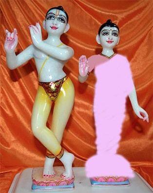 Sri Radha and Krishna White Marble Deities - Touchstone Media