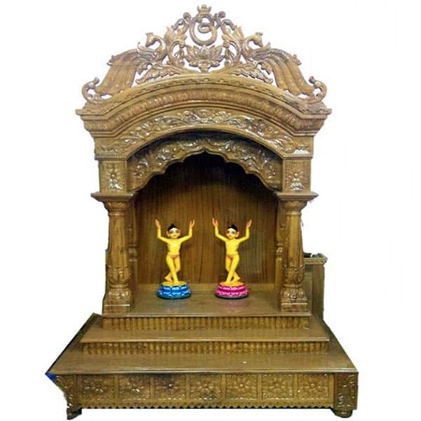 Sundar Nimai Nitai Wooden Deities with Altar - Deities
